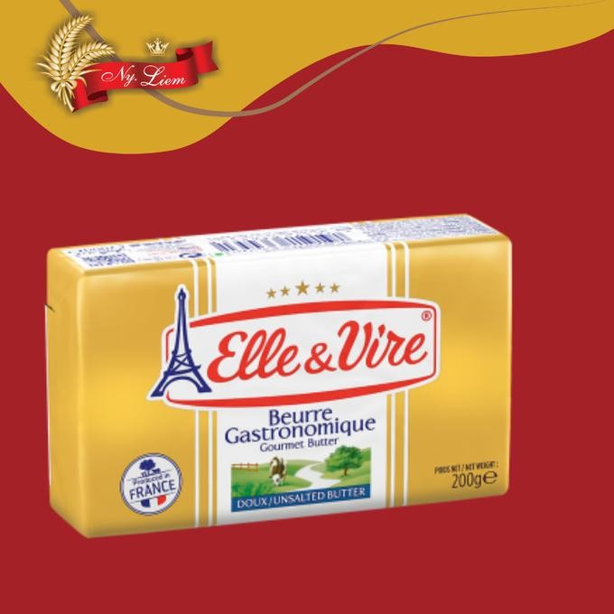 

Elle & Vire Unsalted Butter 82% Fat 200 Gram (Gojek/Grab Only) Best Seller
