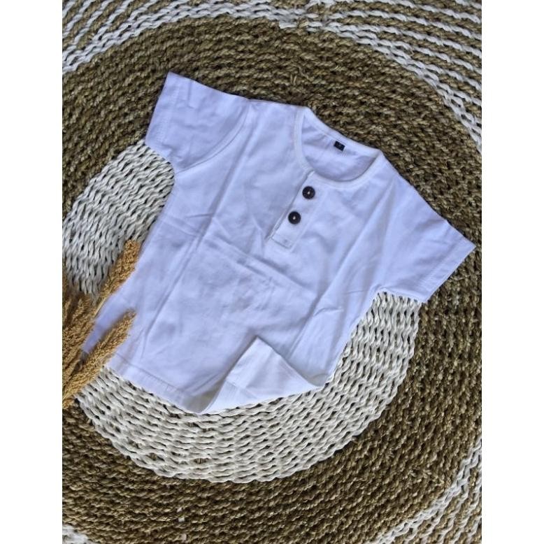 {{ Baju Polo/ Kaos Putih Anak Baju Kaos Kancing/Atasan Kepura Pakaian Adat Bali Ready }}