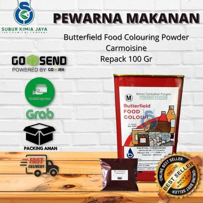 

Ready Pewarna Makanan Bubuk Carmoisine 100 gr Butterfield