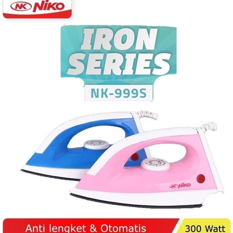Setrika Niko NK-999S Dry Iron / Setrika Listrik Niko NK999S Gosokan Baju Setrika Murah