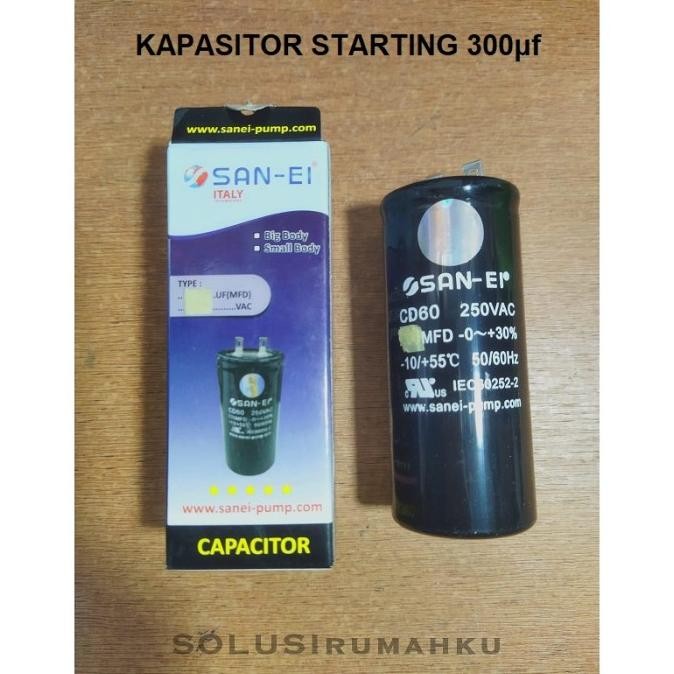 Kapasitor Starting 300 Mf / Capacitor Starting 300 Uf - 250 V New Stok