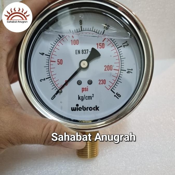 16 bar Pressure gauge 4 inch wiebrock