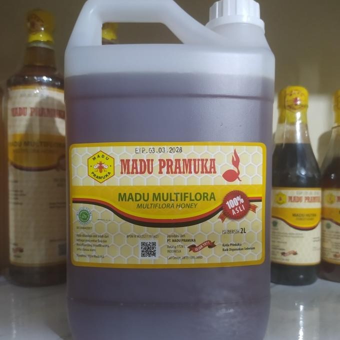 

Madu Pramuka Multiflora 2 Liter (2000Ml) / Madu Multiflora 2000Ml Terbaru