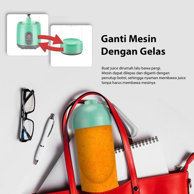 Diskon Extra Set Gelas & Cup Usb Blender Portable Konka Kj-60U2