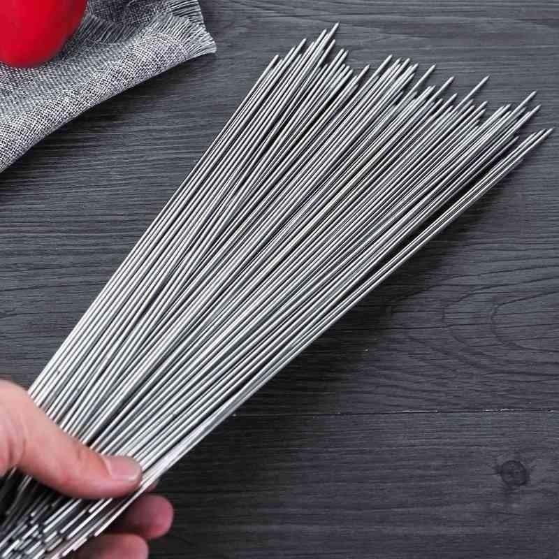 100Pcs Tusuk Sate Tusuk Sate Besi Tusuk Sate Reusable Alat Tusuk Sate Untuk Bbq