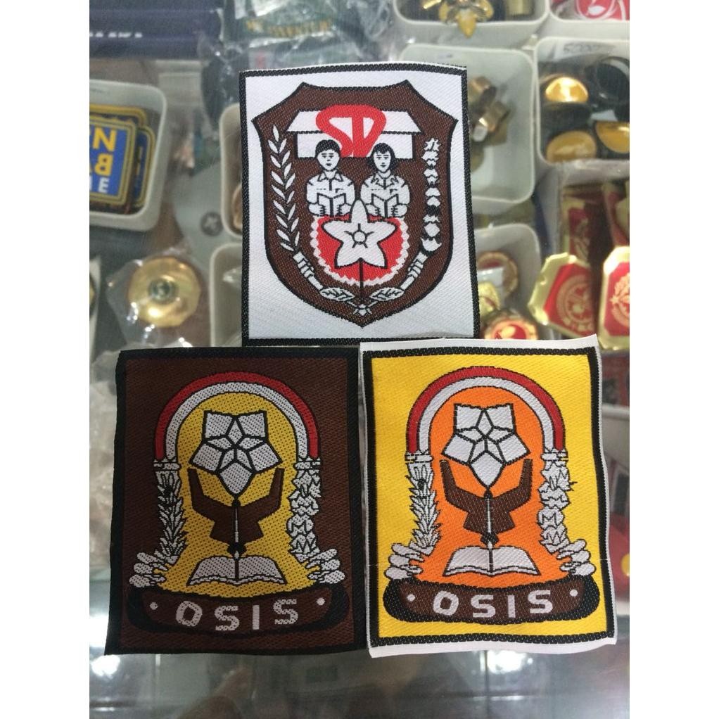 Premium Badge Saku Sekolah Woven Bet Tanda Saku Sekolah Dasar Sd Osis Smp Sma Smk Diskon