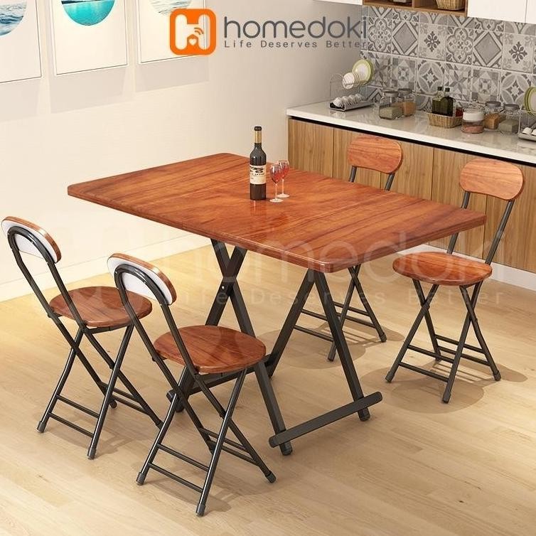 Meja lipat minimalis/ Meja Makan Lipat / Meja Lipat Kayu / Meja Makan Portable / meja lipat portable