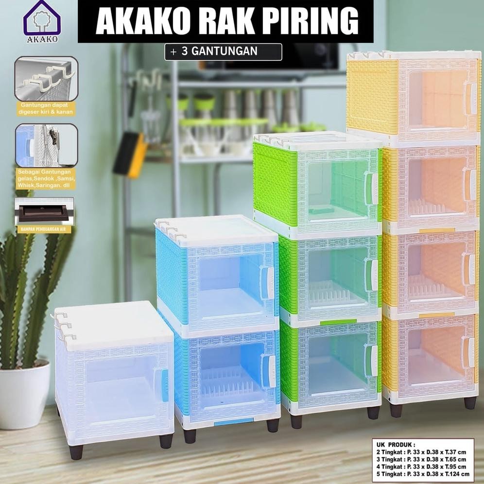 RAK PIRING PLASTIK AKAKO PINTU AKAKO SWING BENING