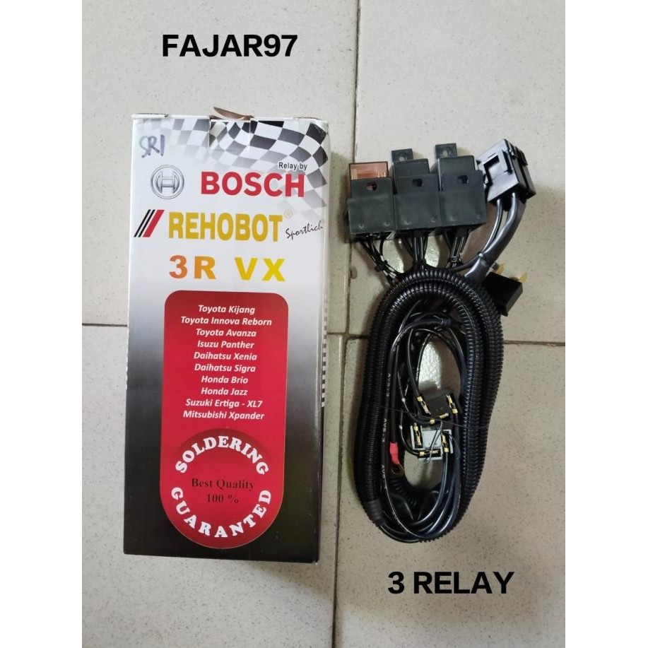 Kabel Relay Rellay Rally Set Lampu Head Lamp H4 Bosch Rehobot New Stok