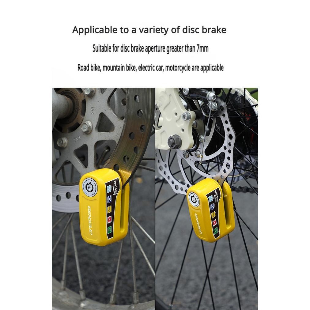 Gembok Disc Lock Cakram Alarm Motor Anti Maling Kunci Baja Kuat/gembok cakram motor anti maling/gemb