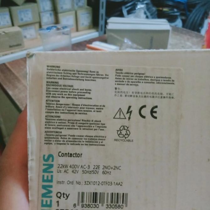 Contactor Siemens 3Tf46- 22-0Xd0 42V/Contactor Siemens 3Tf46 42Vac New Stok