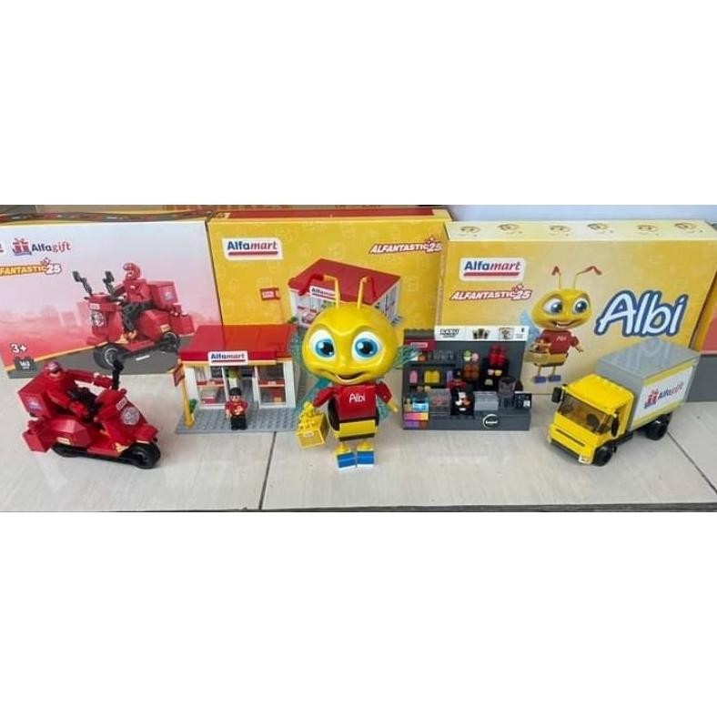 Alfa Indo Bricks Toy Collection Mainan Alfamart Indomaret