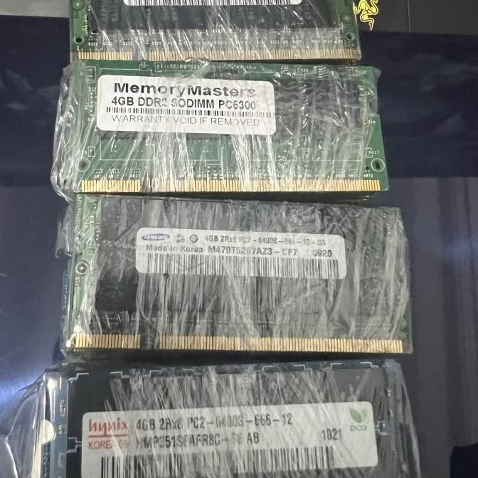 Ram Laptop 4Gb Ddr 2 Pc5300/6400 Merk Mix New Stok