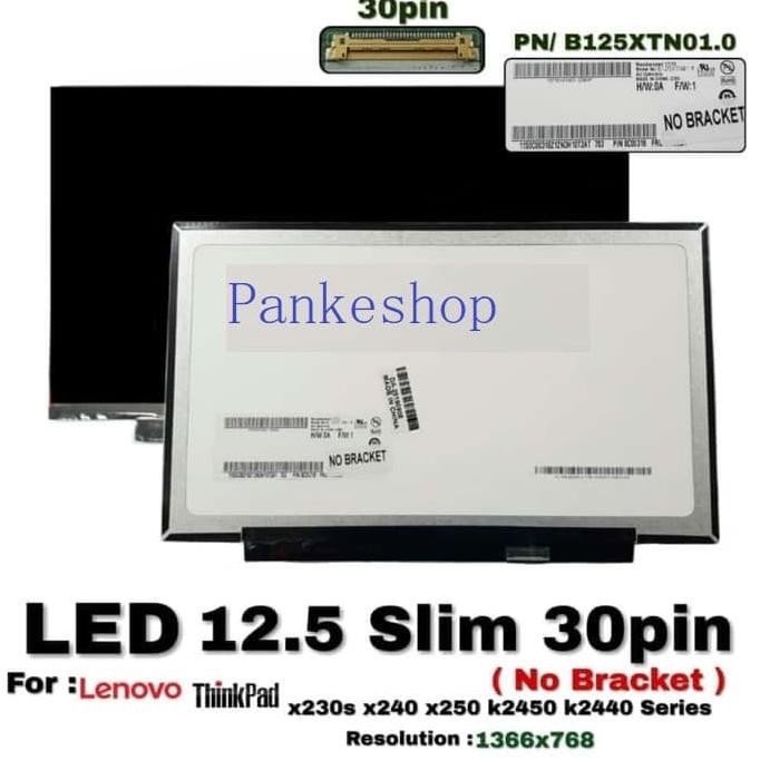 Led Lcd Laptop Lenovo Thinkpad X260S K2450 K2440 12.5 Slim 30 Pin New Stok