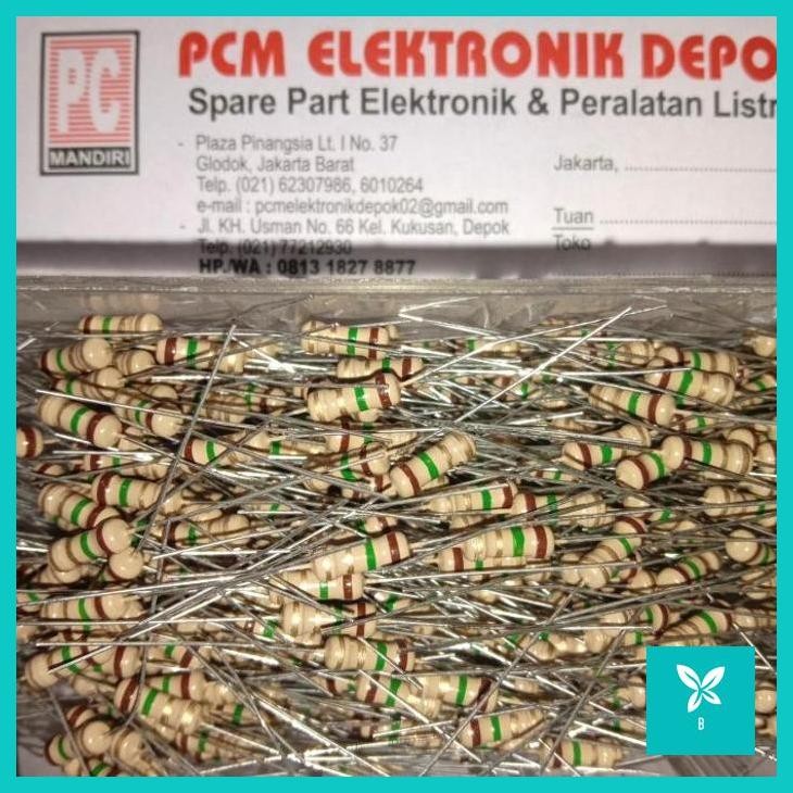 | PC | RESISTOR 1.5 OHM 1.5R 1R5 RESISTOR 1,5R 0.2WATT 1/2W TOLERANSI 5%