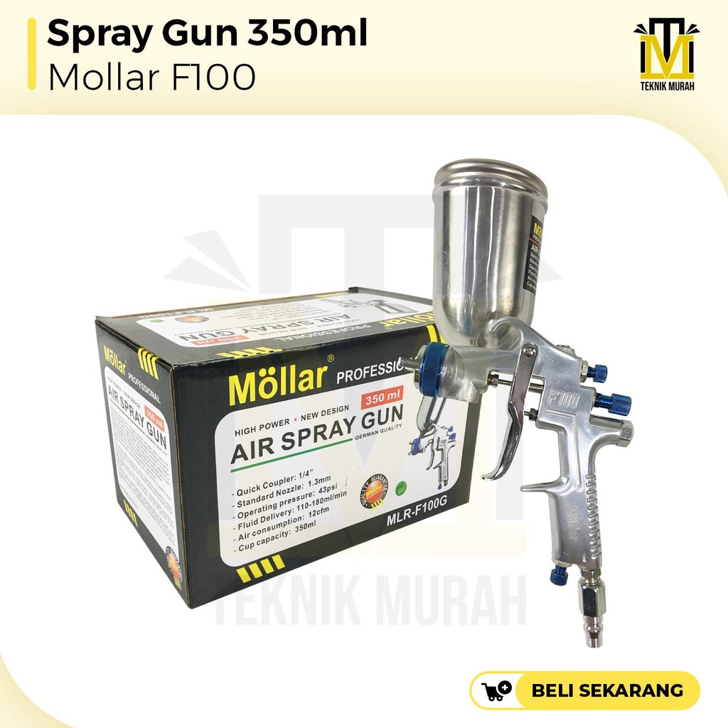 Mollar Air Spray Gun F100G - Spray Gun FG100 350ml