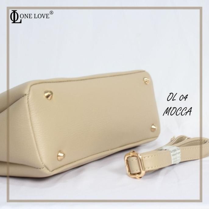 Tas handbag wanita selempang One Love Kulit Asli murah branded hitam