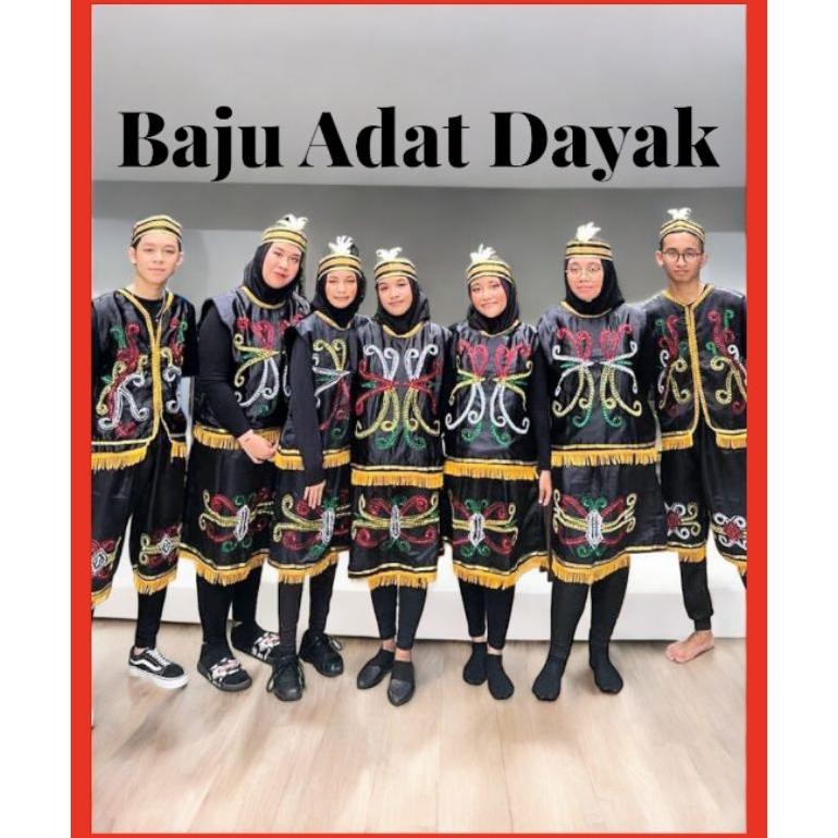 CR - Baju Adat Kalimantan / Baju Adat Dayak Dewasa / Baju Dayak Wanita / Baju Adat Dayak Pria / Baju