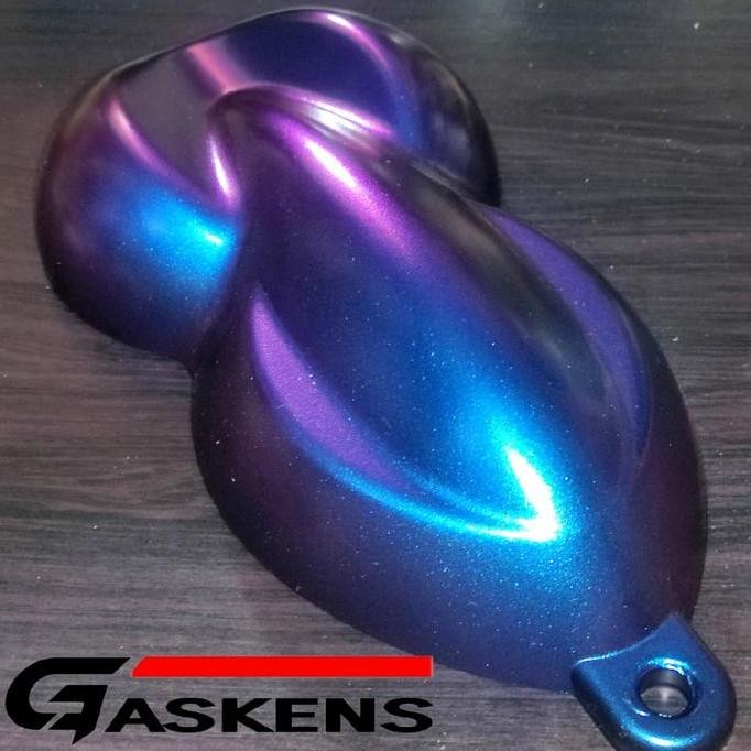 CAT BUNGLON PU GALAXY BLUE 250ML | DOMINAN BIRU EFEK UNGU | GASKENS AUTOMOTIVE PAINT | CAT PU / CAR 