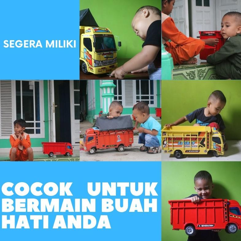 Mainan Anak Dorong Truk Oleng Miniatur Kayu Murah Asli Jumbo  Miniatur Truk Oleng Kayu Asli Jumbo Mu