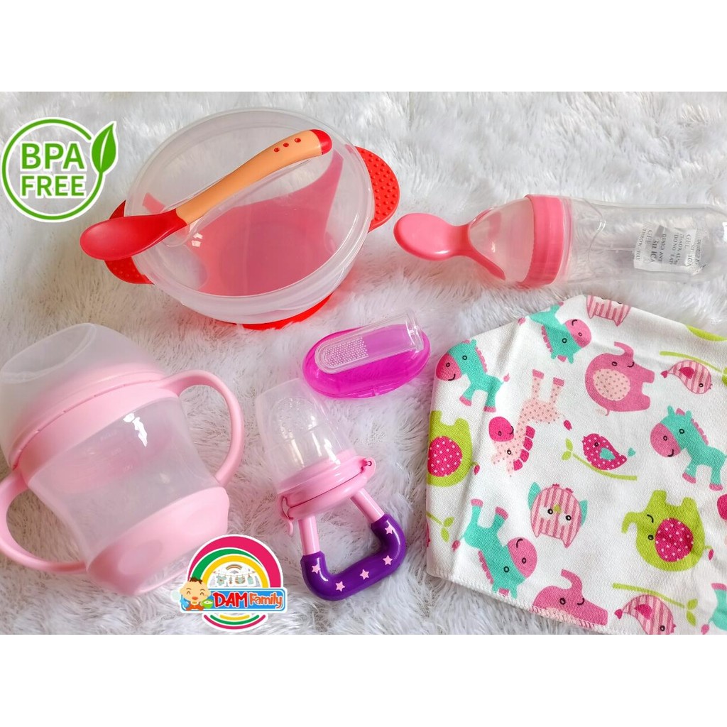 Paket Mpasi Bayi Part I Peralatan Makan Bayi Perlengkapan Mpasi Bayi Mangkok Set Dot Buah Slabber Si
