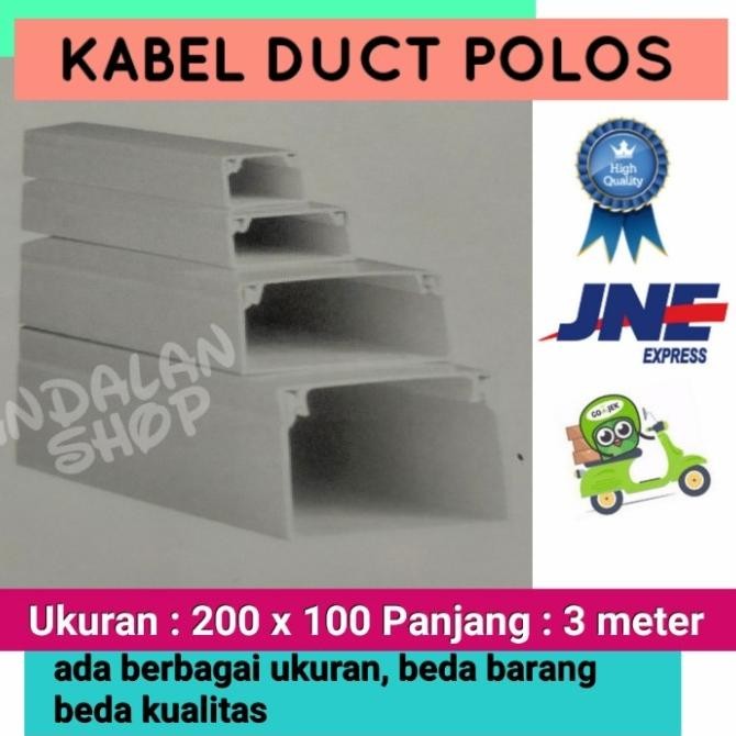 Kabelduct Pvc 200 X 100Mm/ Kabel Duct/ Pelindung Kabel Polos Co