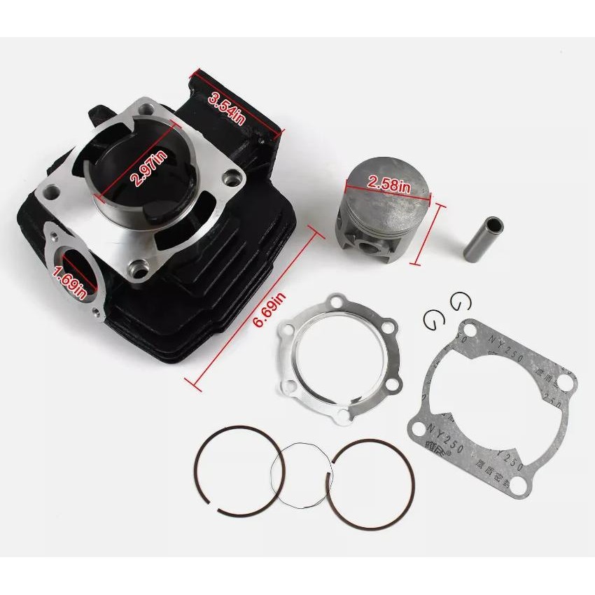 66Mm 175Cc Motorcycle Engine Cylinder Piston Top End Gasket Ring Kit For Yamaha Dt 175 Dt175 Mx175 M