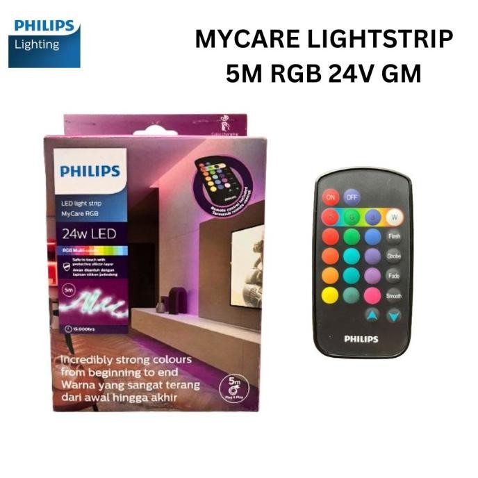 Sale Philips Led Strip Light Strip Mycare Rgb 24Watt W/ Remote