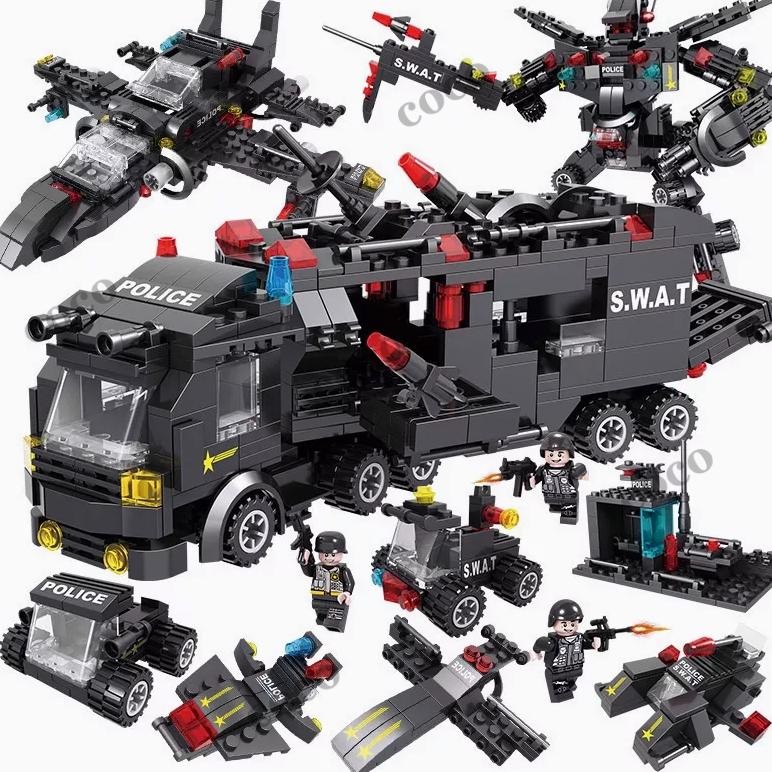 COD1000+Pcs Mainan Brick Tank WW2 Pesawat Mainan Anak Laki Laki