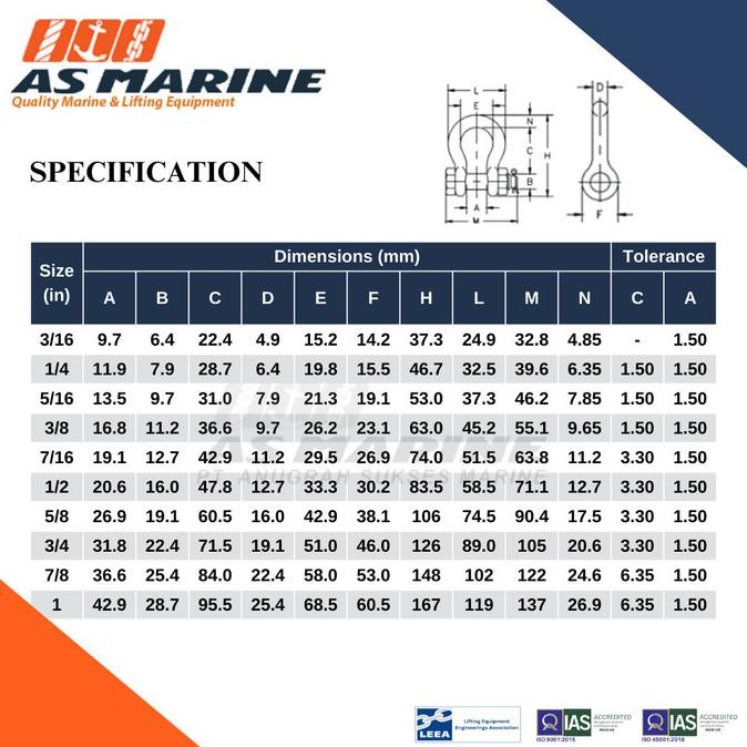 Promo Crosby Shackle Omega G2130 1 Inch