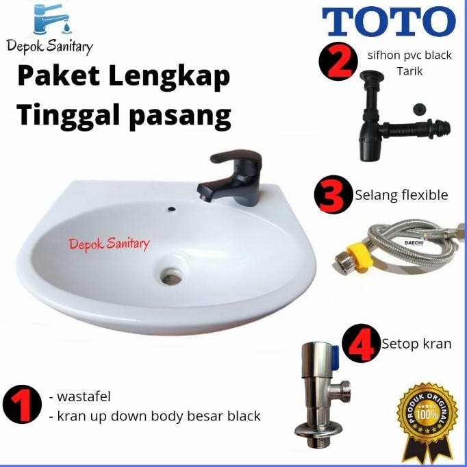 Sale Wastafel Toto Lw246J Paket Komplit/ Washtafel Toto/ Wastafel Toto