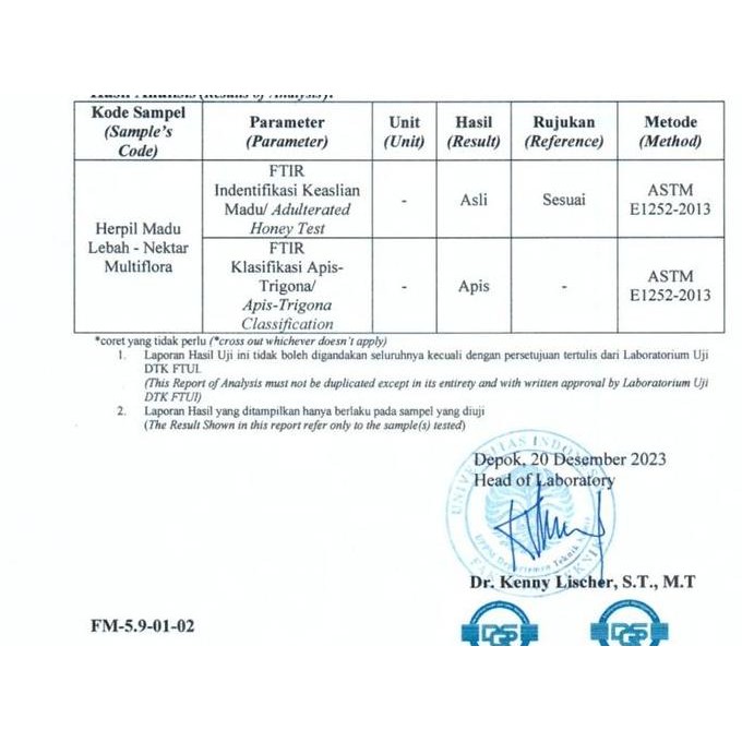 

[Cod] Economical [Madu Lebah Herpil] Madu Asli Murni Nektar Multiflora 1 Kg Murni 100% Honey Terbaru