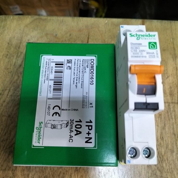 elcb rccb rcbo slim domae Schneider 6a,10a,16a,20a original