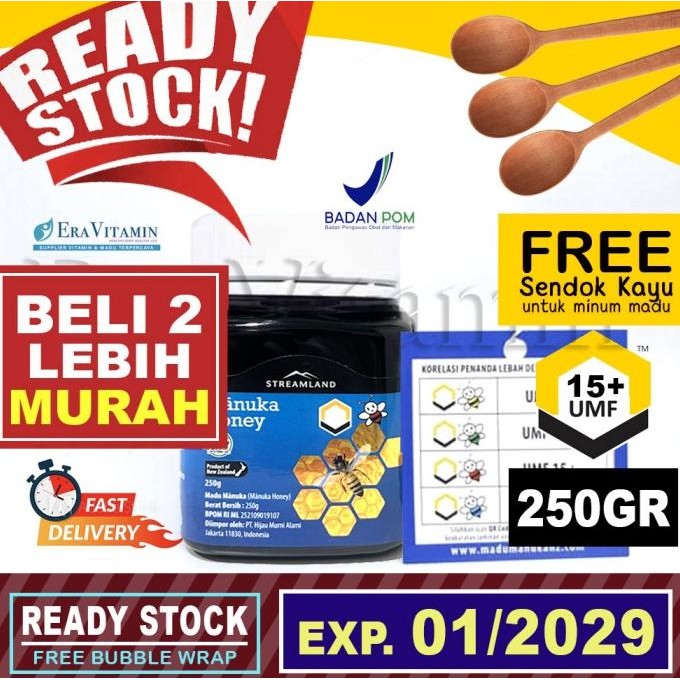 

Streamland Umf 15+ (250Gr) - Madu Manuka Honey Promo