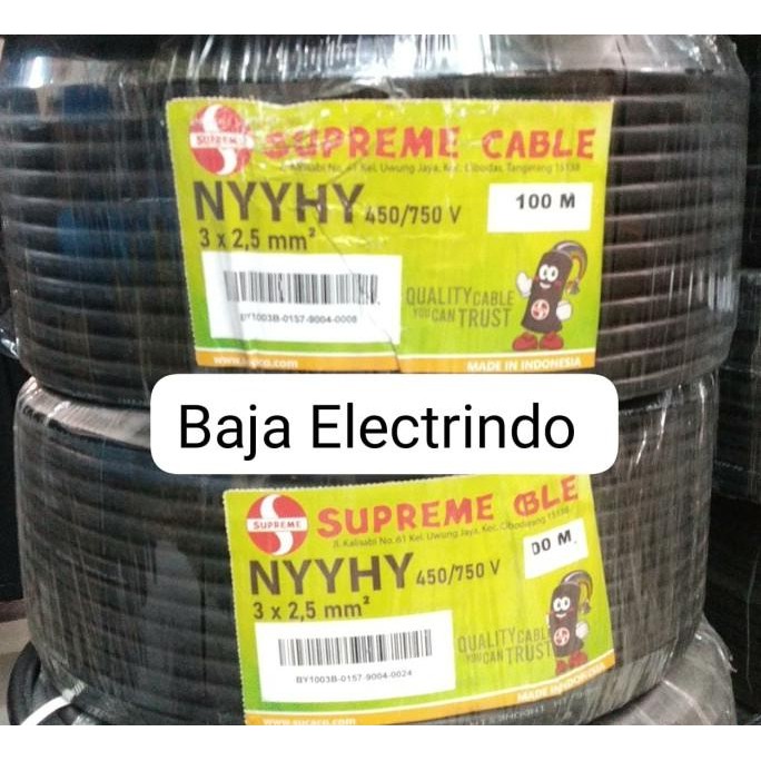 Kabel Listrik Nyyhy 3X2,5Mm Supreme @50M Serabut Isi 3 Nyyhy 3X2,5 Mm - Asli