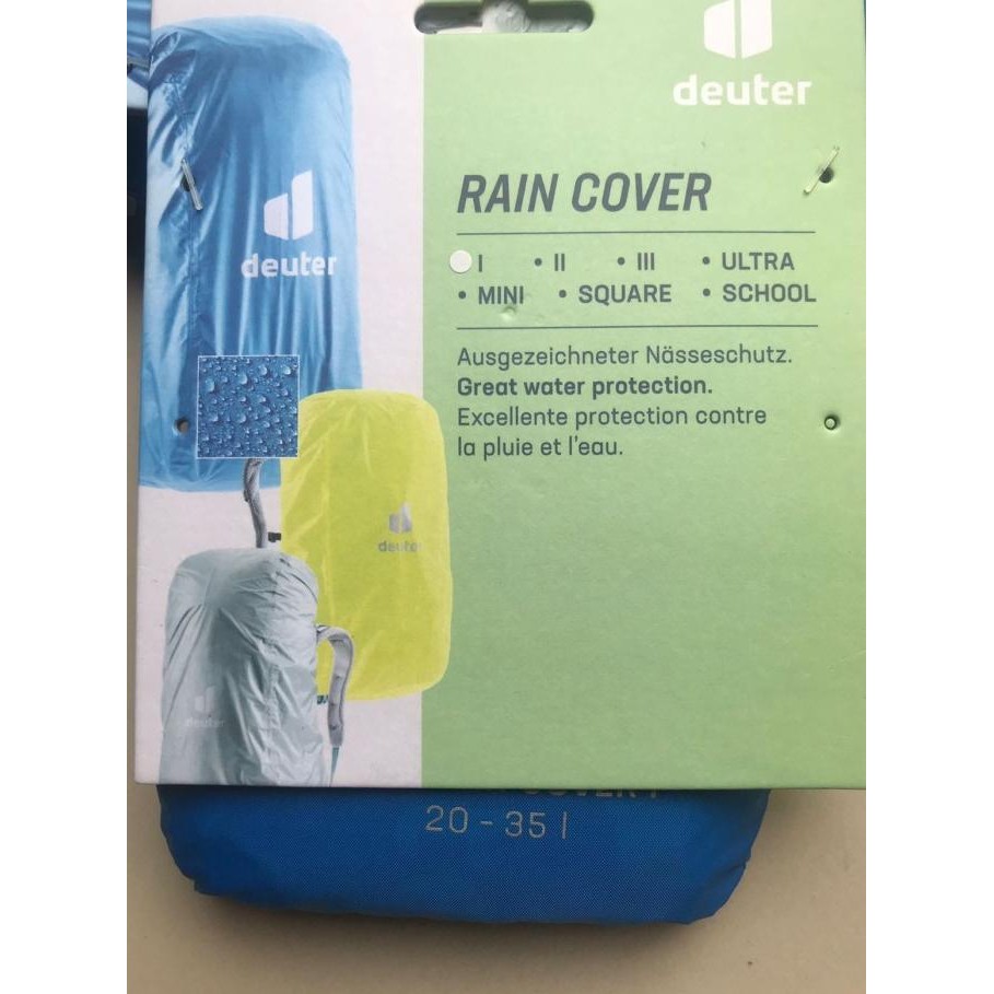 DEUTER RAIN COVER MINI - SQUARE - I - II - III RAINCOVER TAS DEUTER