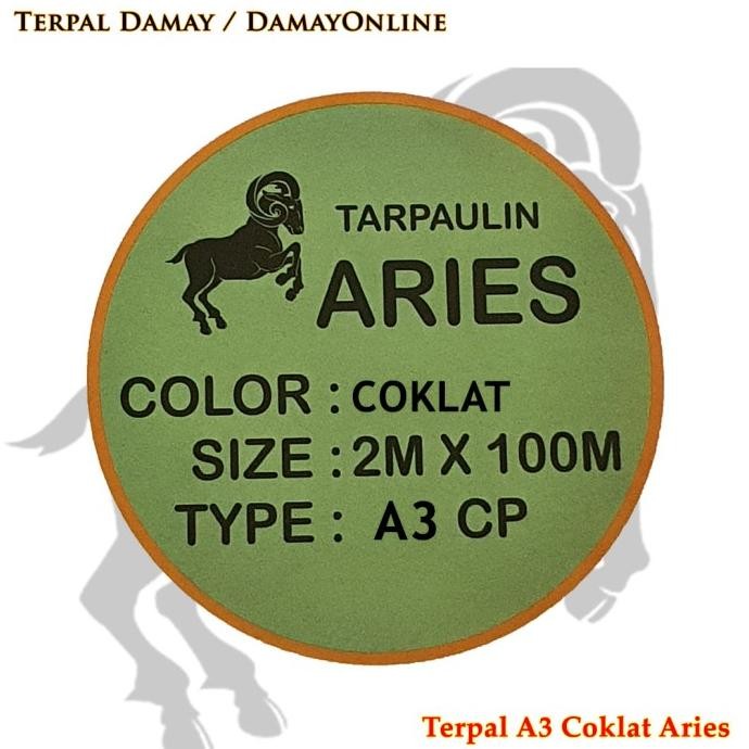 Terpal Rol A3 Coklat Recycle Aries ( Harga / Rol ) - Asli