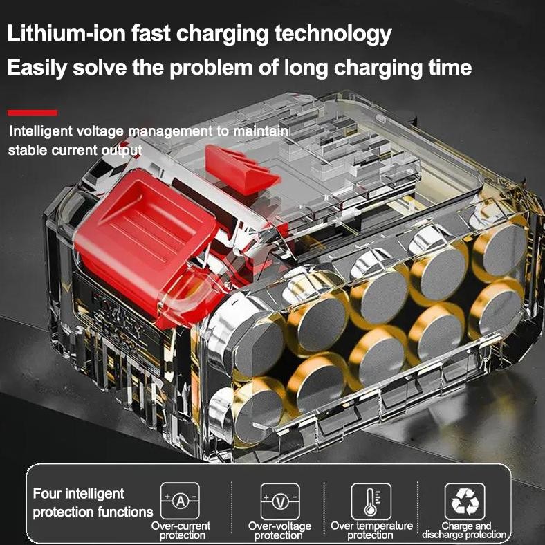 Mesin Potong Rumput Baterai Mesin Pemotong Rumput 588V Cordless Grass Cutter Trimmer Lawn Mower Pemo