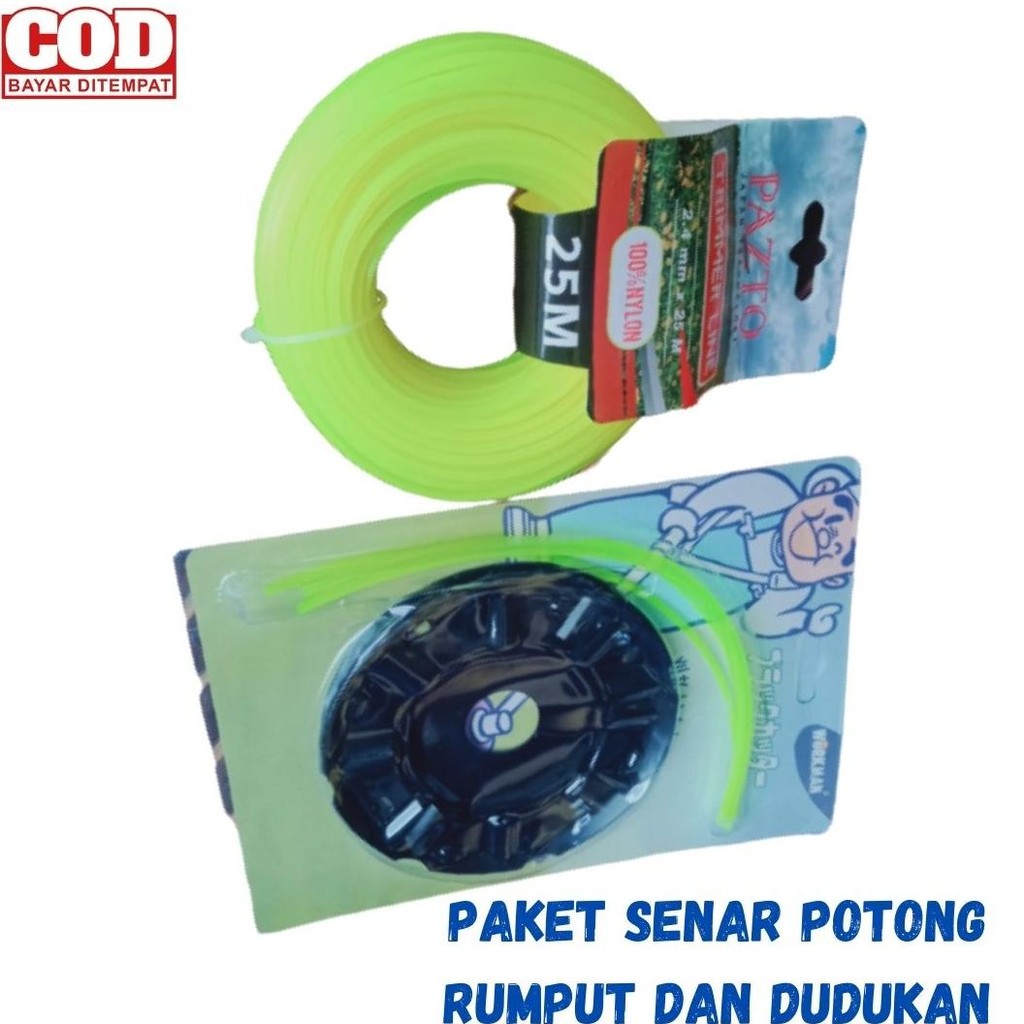 Paket Tali Senar Mesin Potong Rumput + Dudukan Senar Potong Rumput