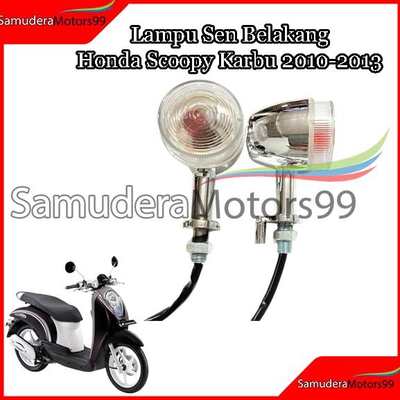 Sepasang Lampu Sen Sein Belakang Honda Scoopy Karbu Lama 2010 - 2013