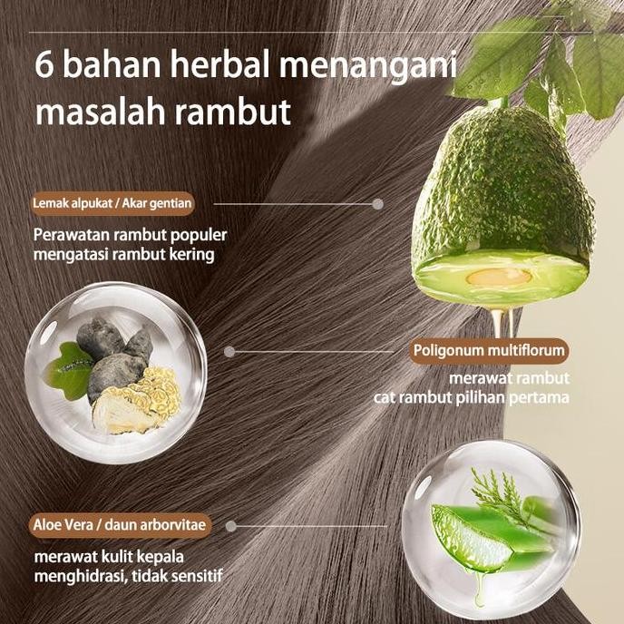 Black Blue Pewarna Rambut Penghitam Rambut Permanen Tanpa bleaching Cat Rambut Hair Color Warna Ramb