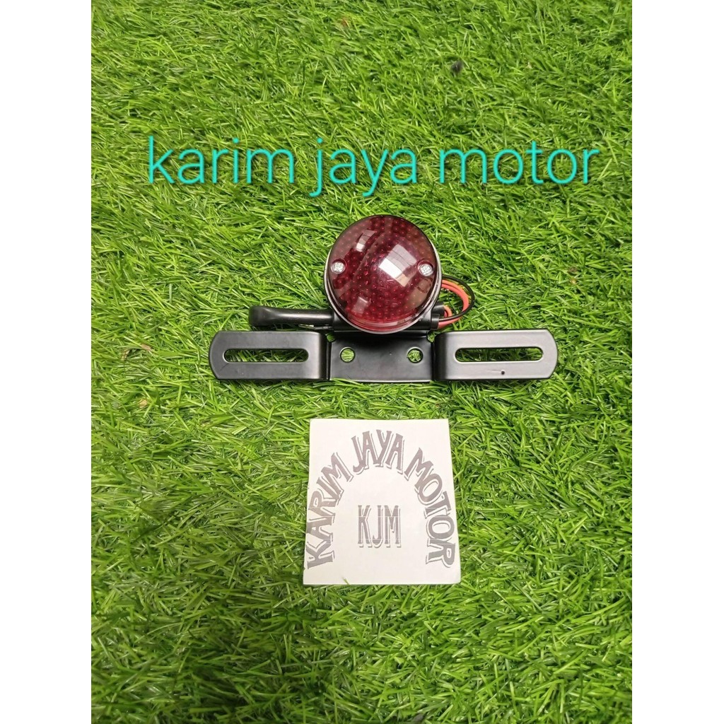 Paket lampu depan jute pesek set sen acipi besi set stopan bulat custom japstyle GL CB MEGAPRO TIGER