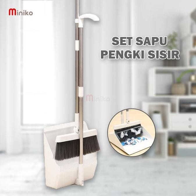 Set Sapu Pengki lipat Alat Pembersih / Broom Set Dustpan / Sapu Pengki Plastik