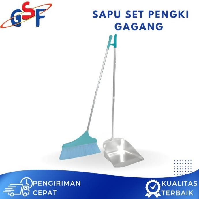 SAPU SEKOP 1 SET GSF 3161 / SAPU DAN CIKRAK GSF 3161 GAGANG STAINLESS