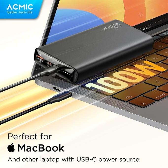 ACMIC ULTRA 20000mAh Powerbank 100W Type C Super Fast Charging Laptop
