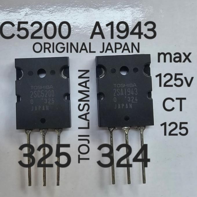 C5200 A1943 lot 313 308 100% ORIGINAL JAPAN JEPANG 2SC C 5200  ORI tojil4