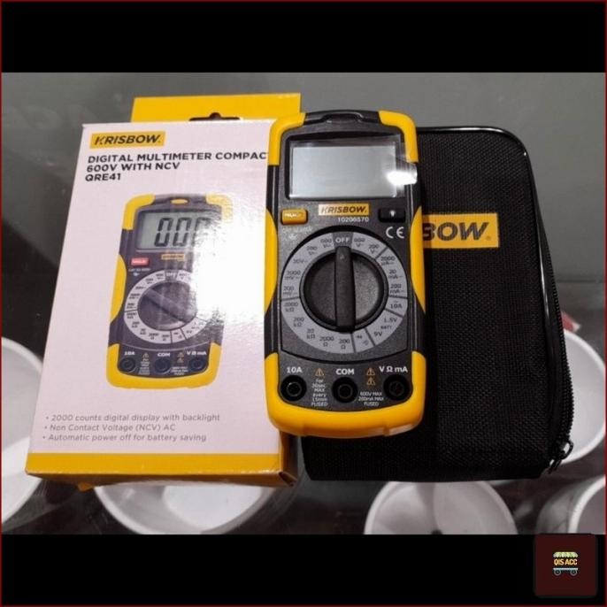 KRISBOW Multimeter Multitester Digital Compact 600V QRE41 With NCV murah