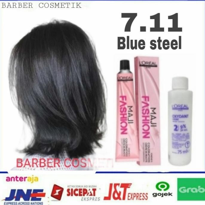 pewarna rambut cat rambut loreal majifashion 7.11 blue steel