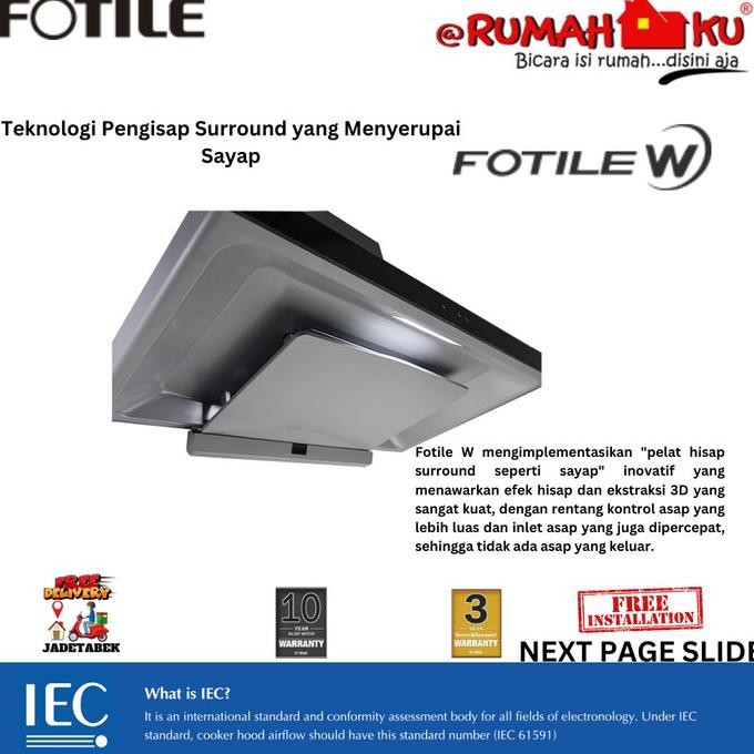 Promo Cooker Hood Fotile Ems9028S Chimney Hood