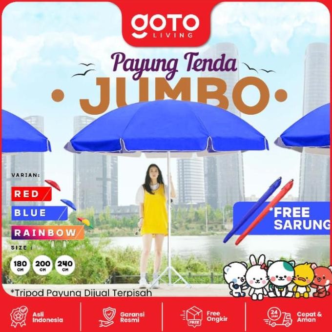 Terlaris Goto [Cod] Sunflow Payung Tenda Jualan Pantai Cafe Outdoor Besar Jumbo